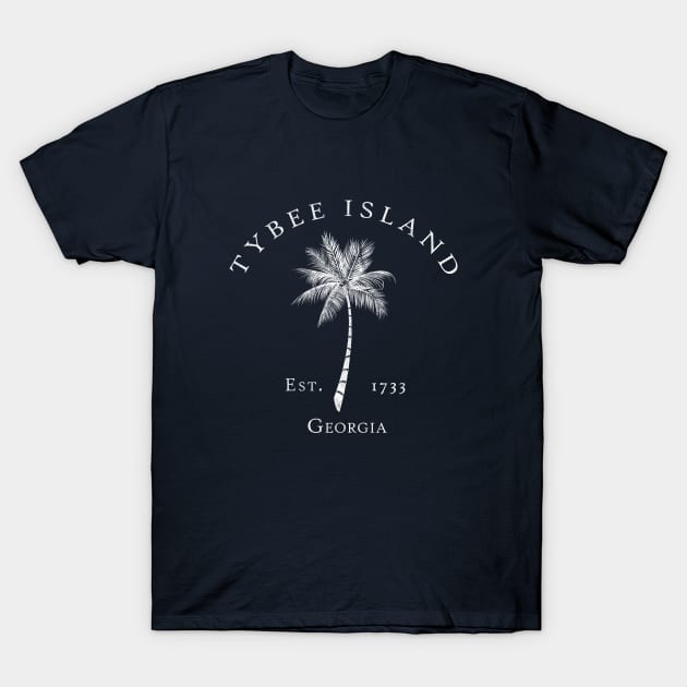 Tybee Island Georgia Est 1712 Vintage Palm Old Style T-Shirt by TGKelly